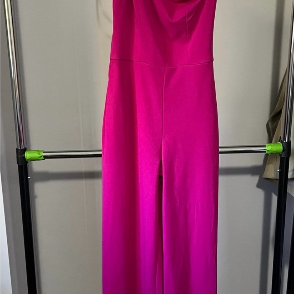 Elegant Fuchsia Wide Leg Jumpsuit
